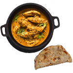 Chefs Special Garlic Nan With Korma 