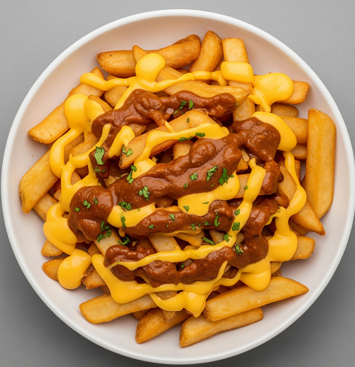 Chips, Korma Sauce & Cheese 