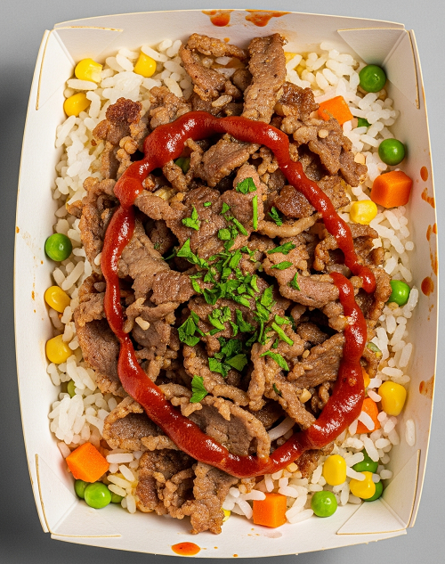 Stir Fried Donner Rice Box 