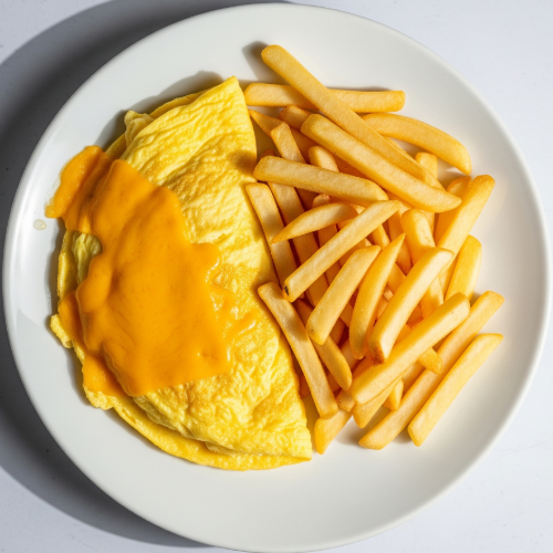 Plain Omelette With Chips 
